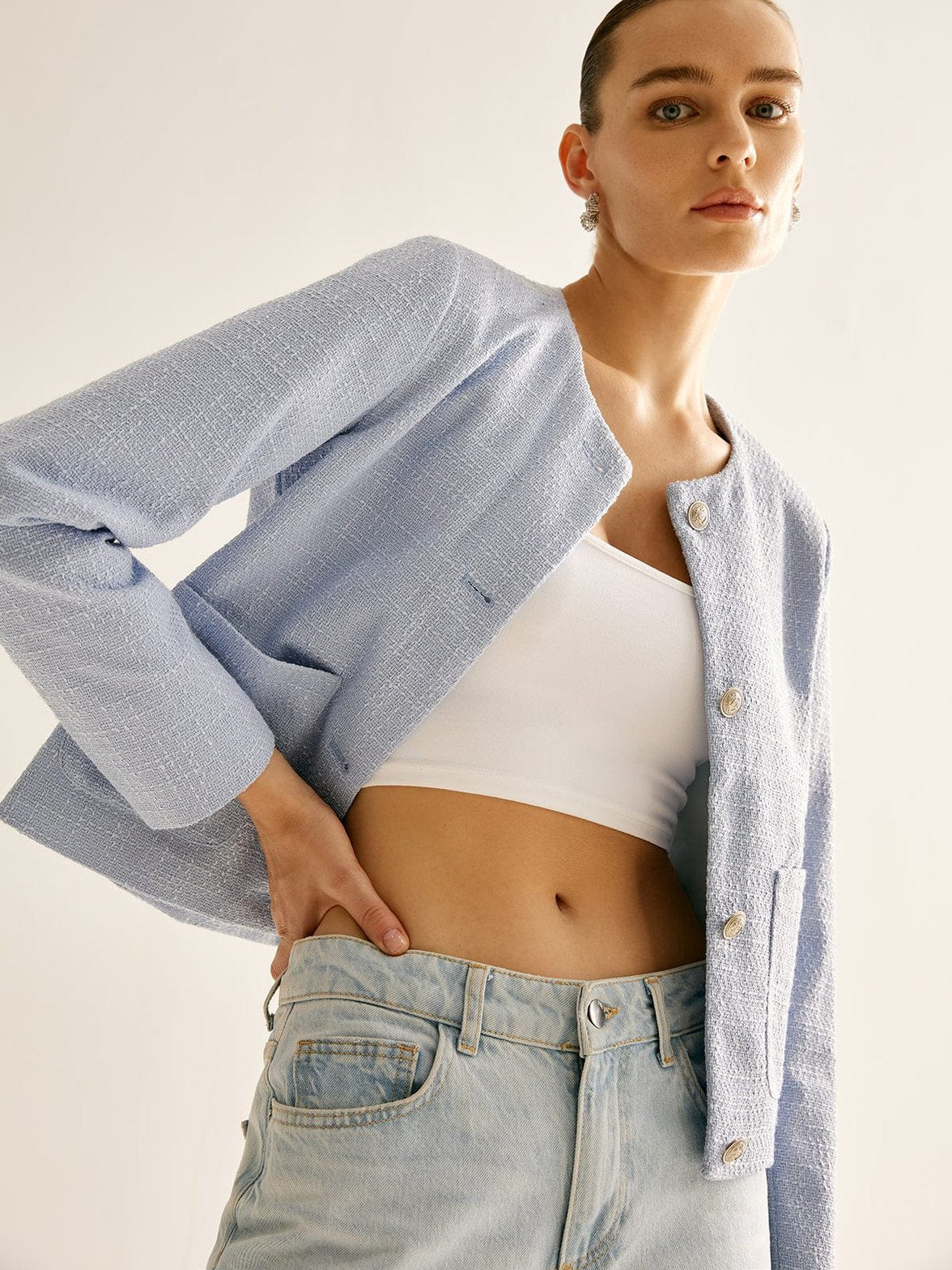 Veste boutonnée bureau sérénité