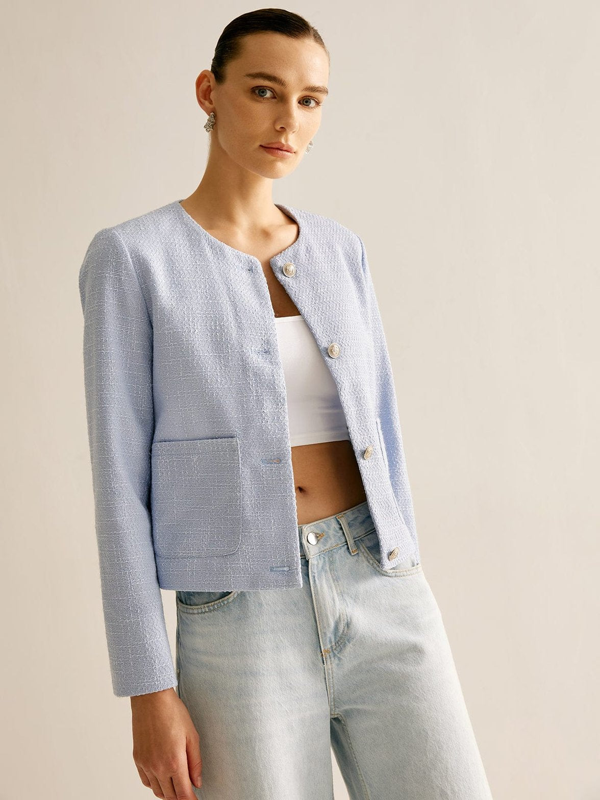 Veste élégante polyester grâce