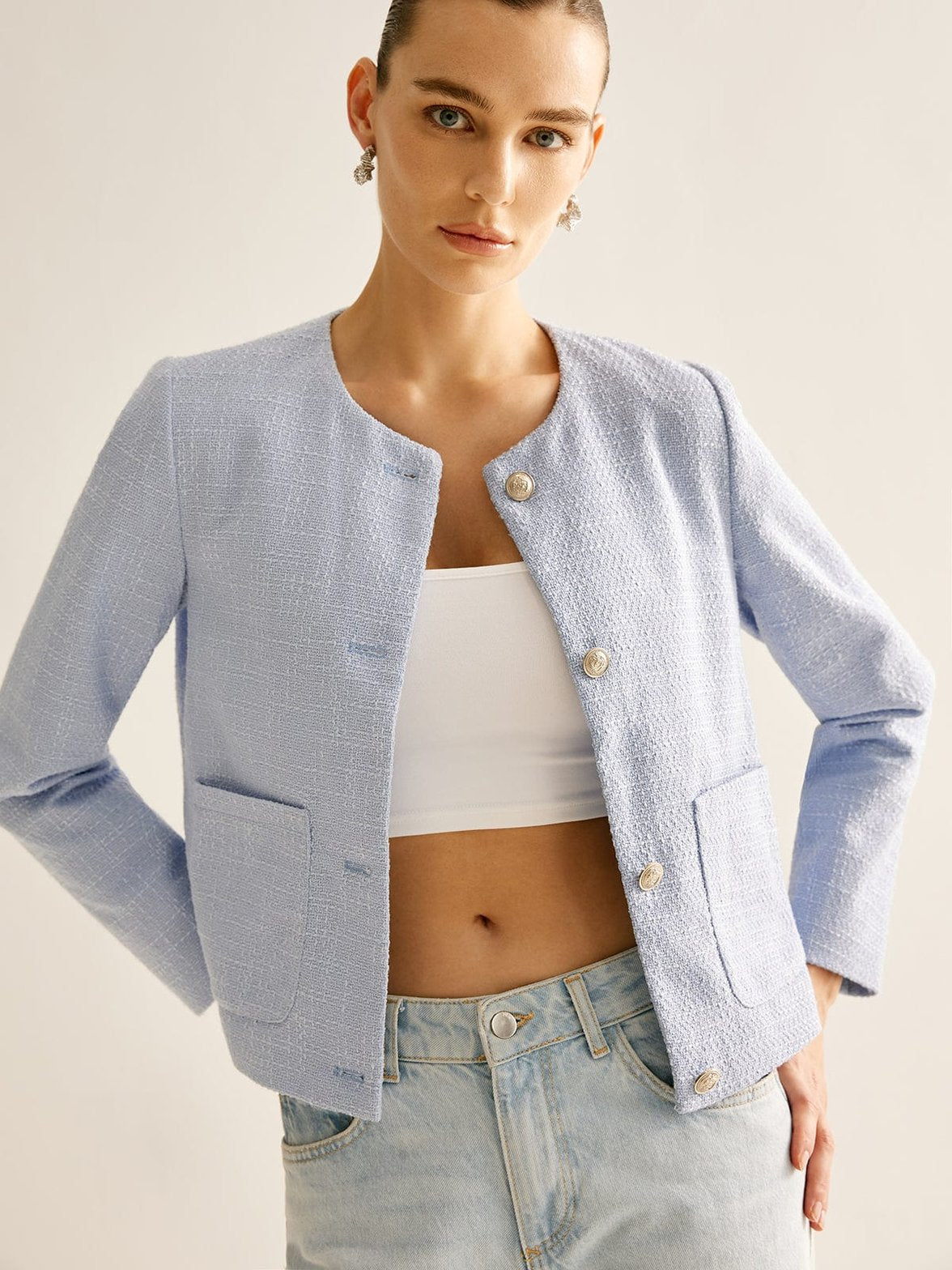 Veste boutonnée professionnelle douceur