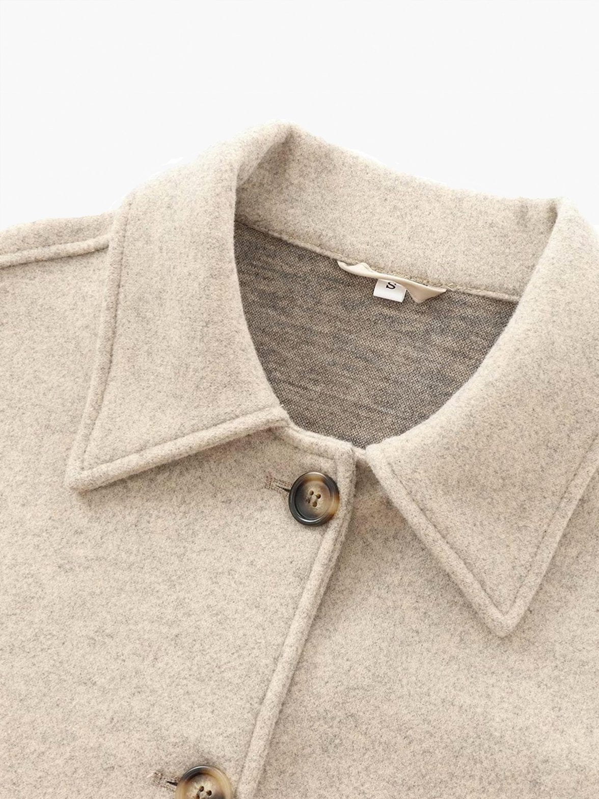 Veste polyester beige sophistication