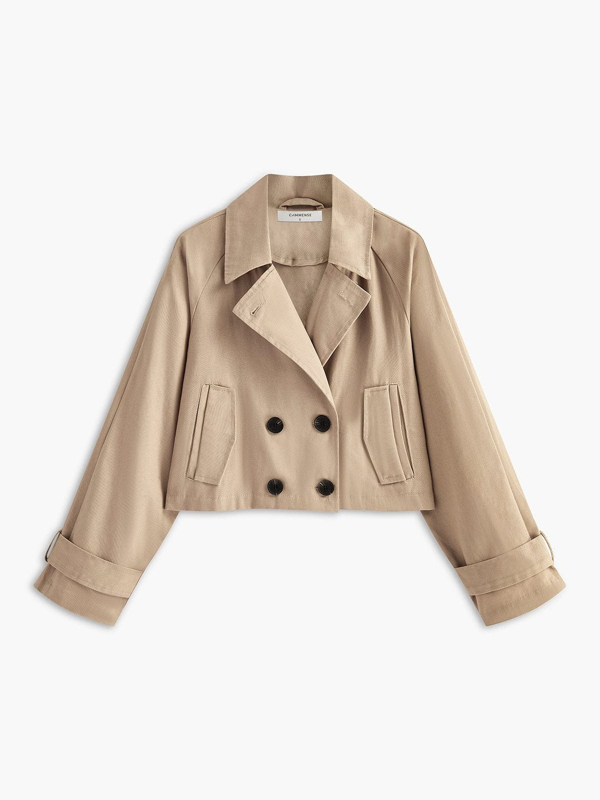 Veste courte beige élégante casual soleil