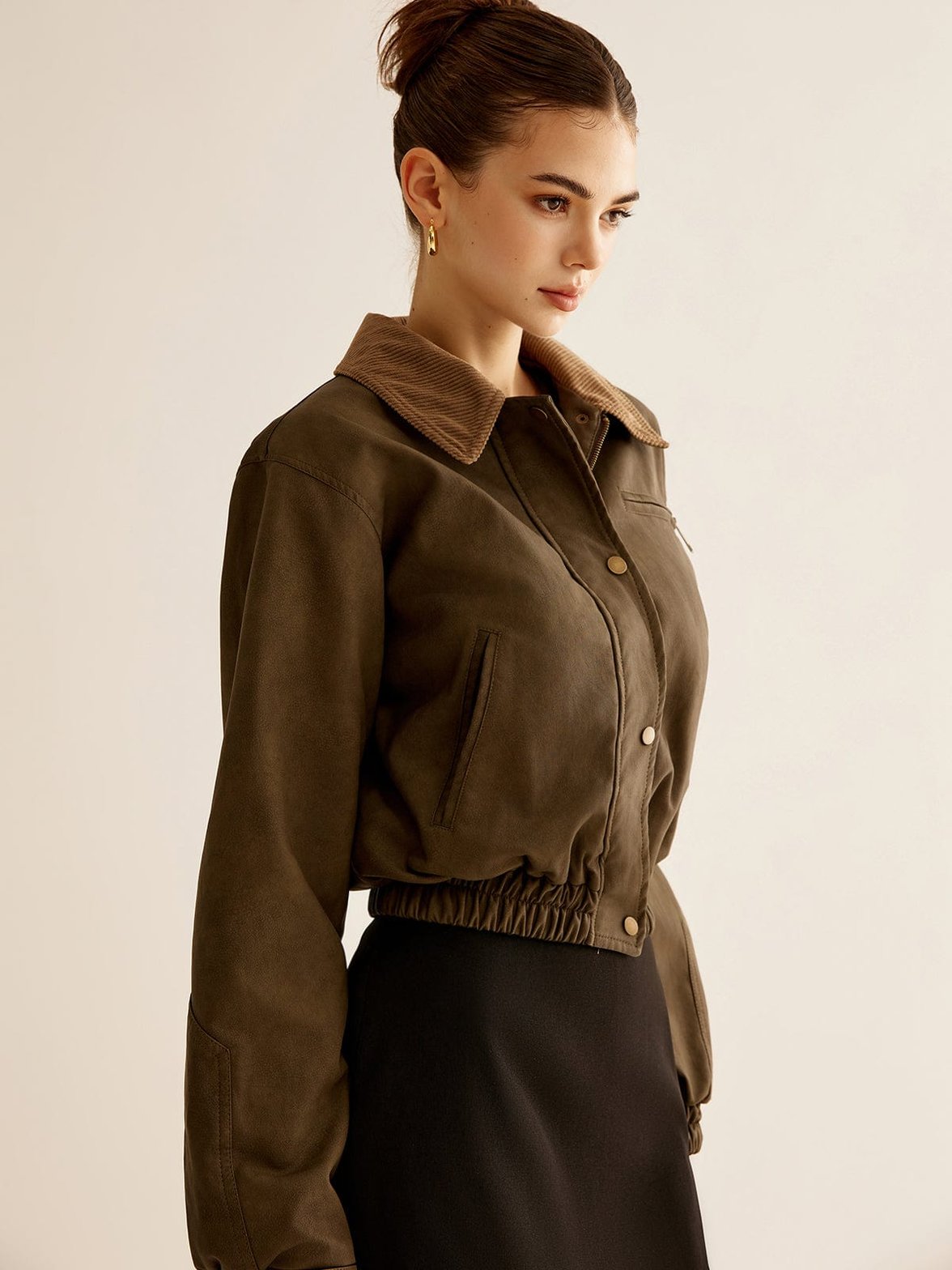 Veste style bomber col velours urbain