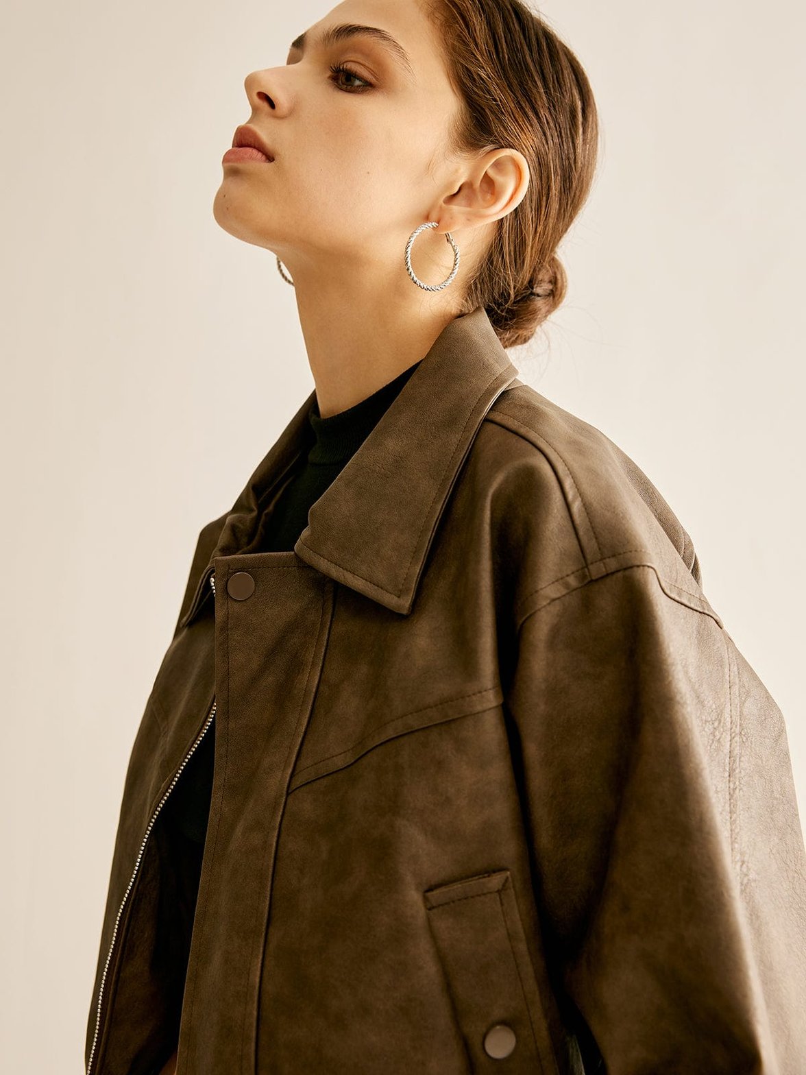 Veste similicuir polyvalente cristal