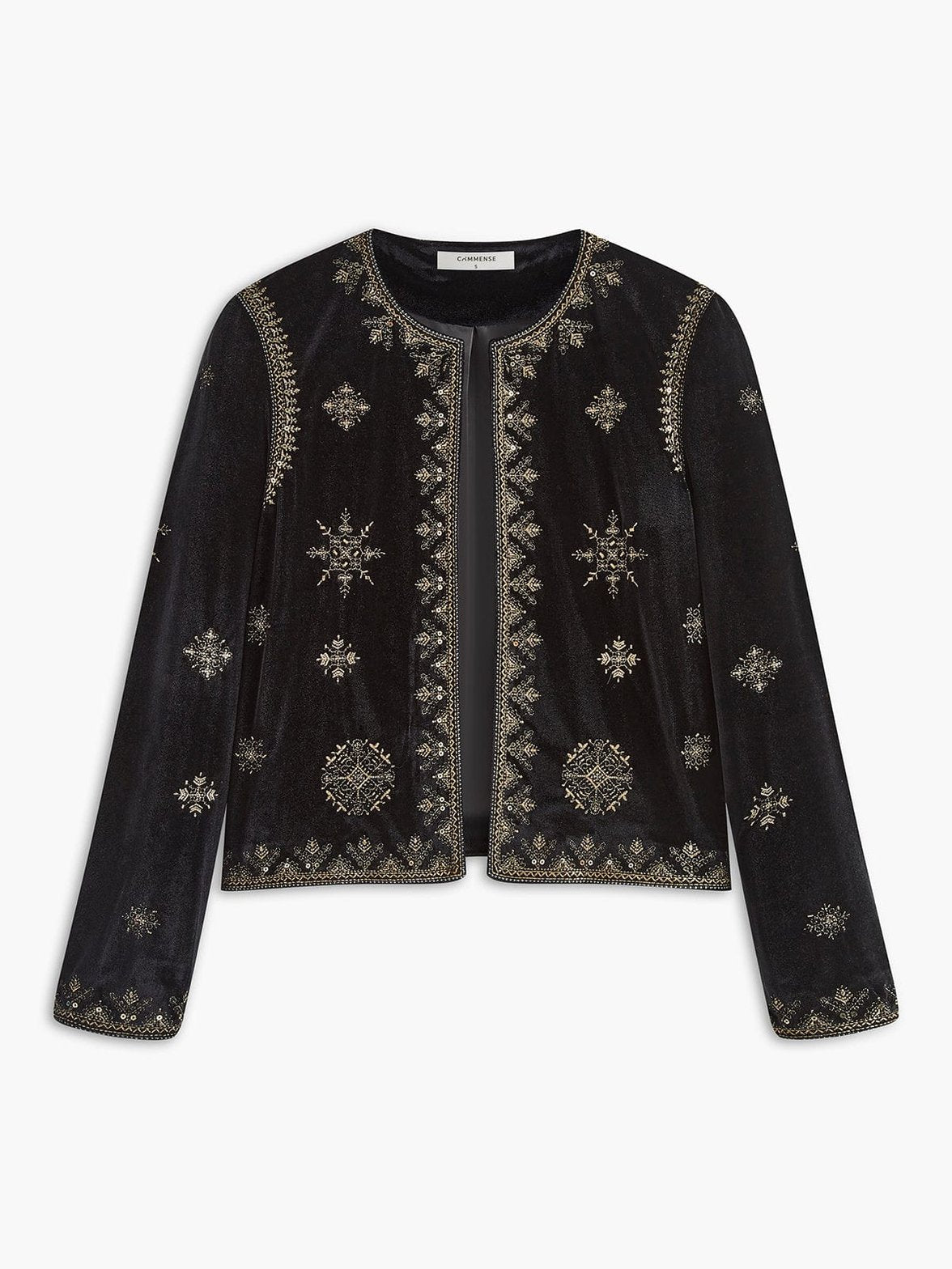 Veste bohème douillette noire étoile