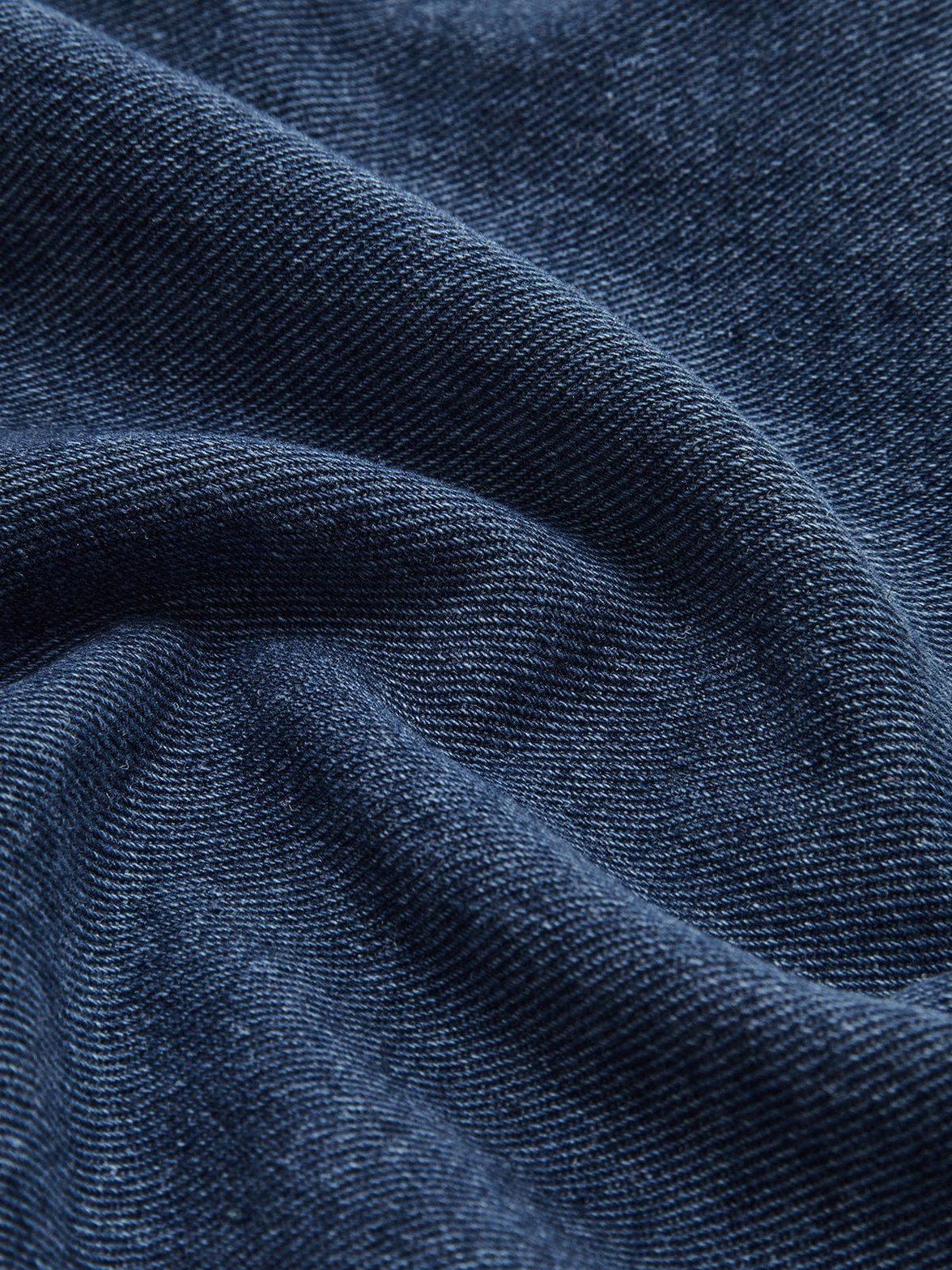 Détail col veste jean arc