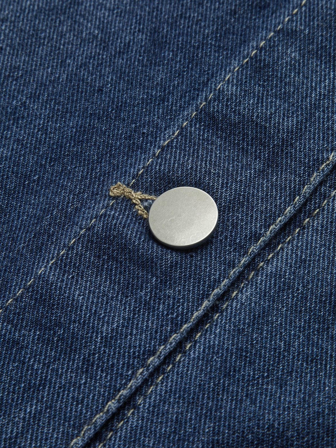 Veste jean look casual rosée