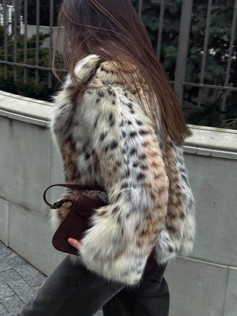 Veste fourrure motif style
