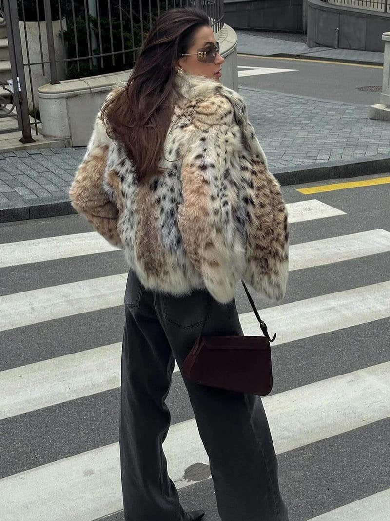 Veste léopard texture luxe