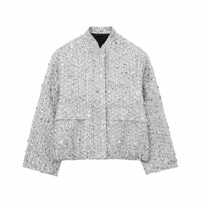 Vue portée de la veste ambre