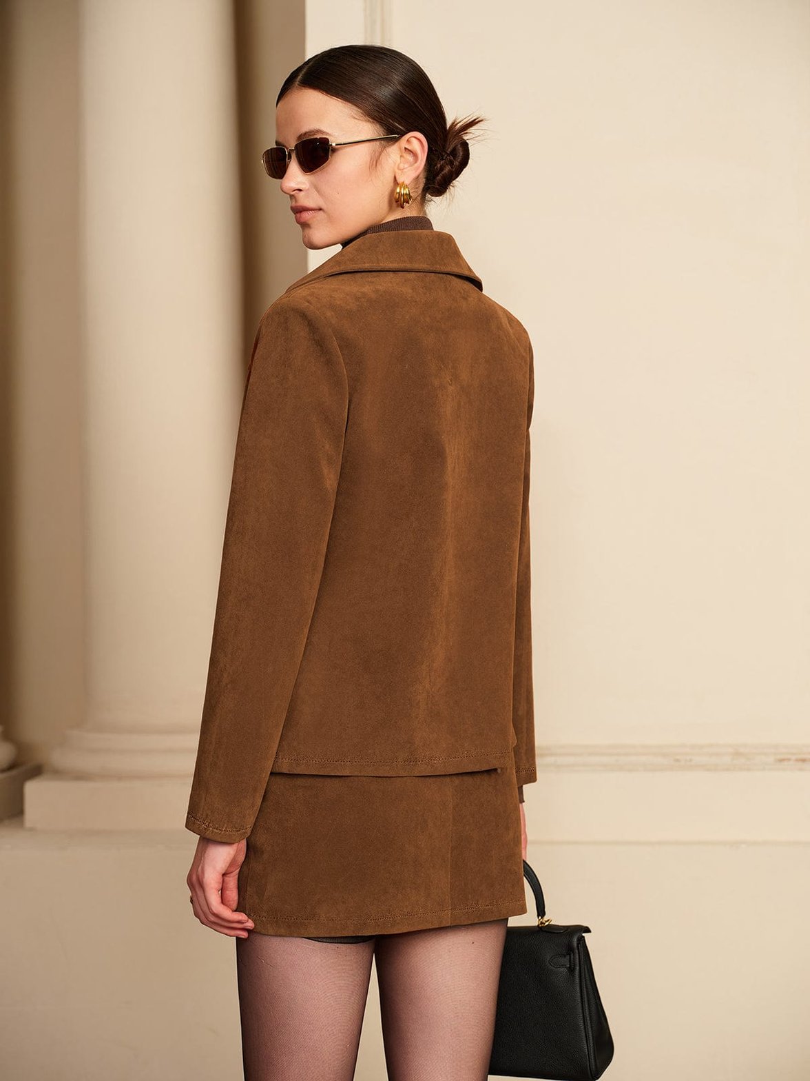 Veste daim coupe tendance