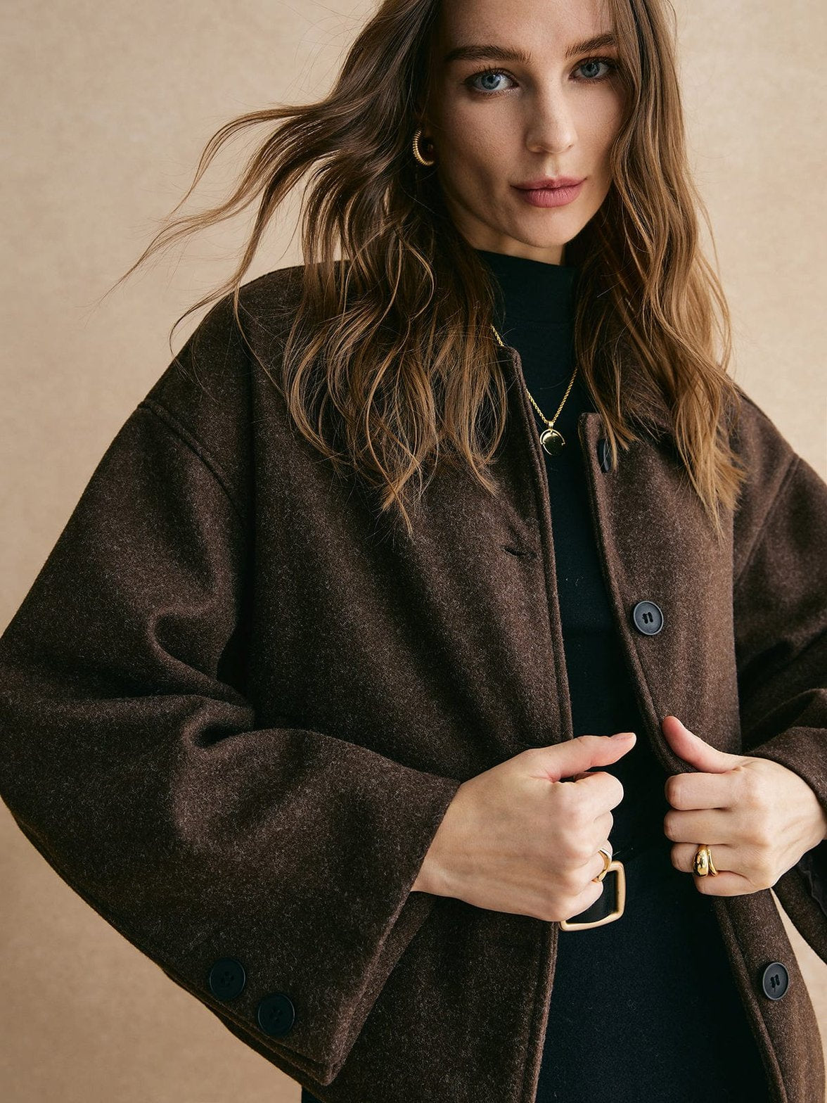 Veste tweed vue côté nuage