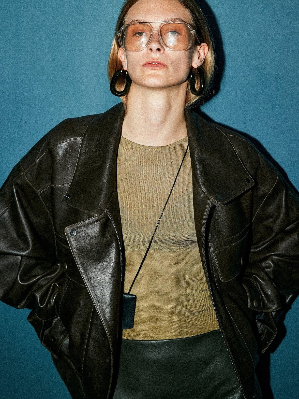 Veste simili cuir vue de dos galaxie