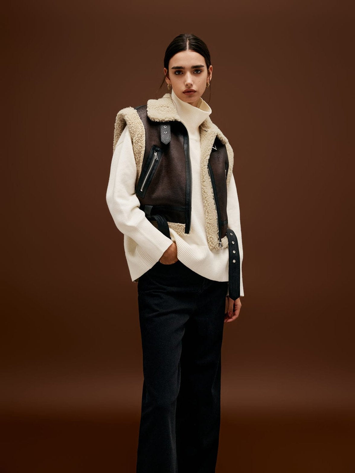 Veste courte tendance en simili cuir douceur