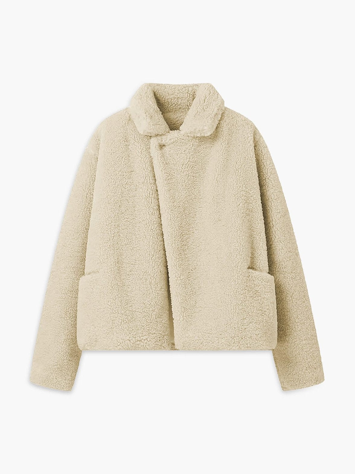 Veste sherpa douce beige douceur