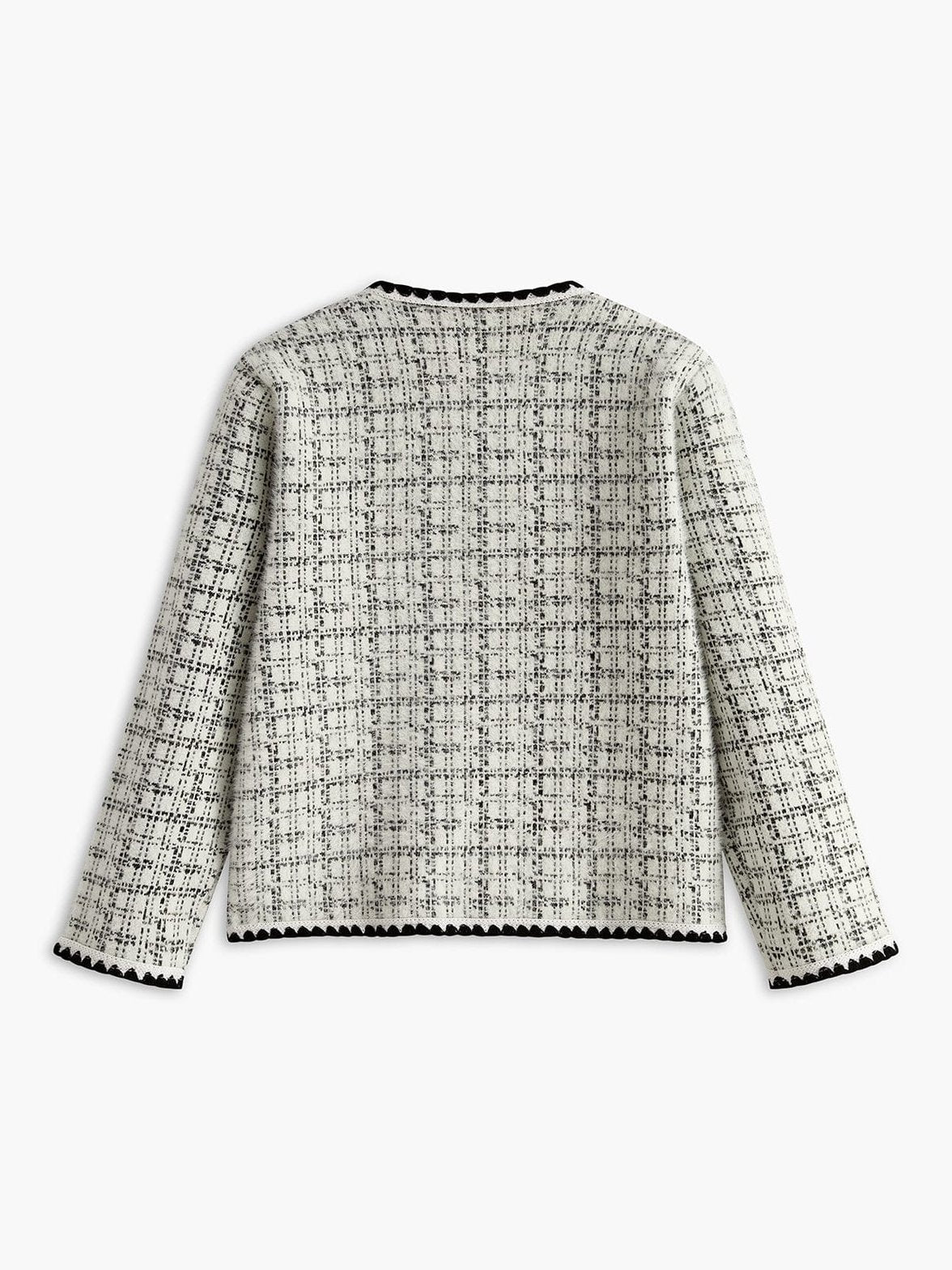 Veste tweed chic détail des poches soleil