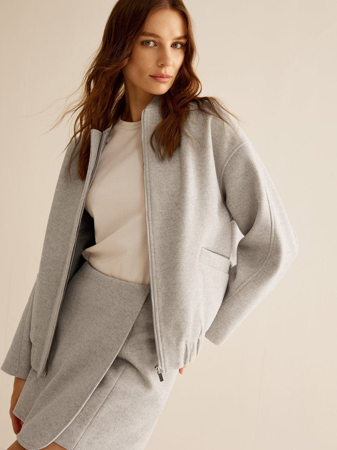 Veste tweed détail poches délice