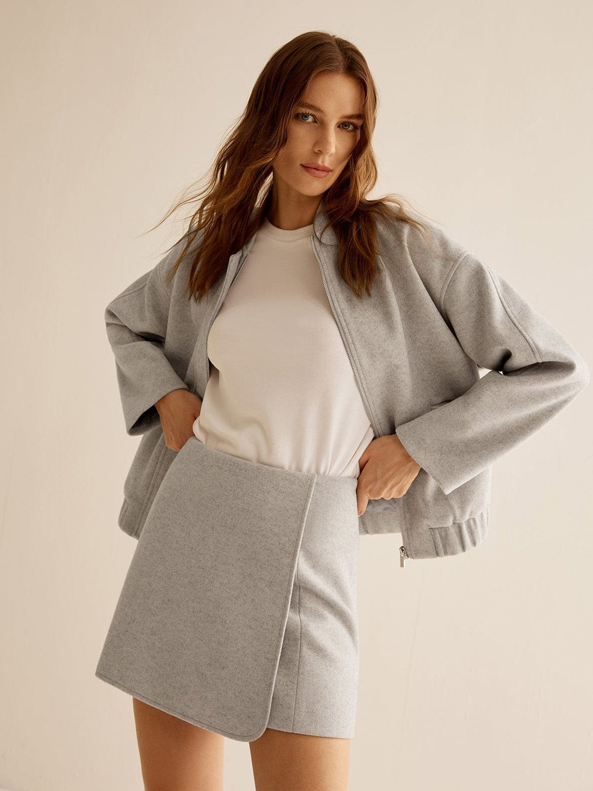 Veste tweed style décontracté légèreté