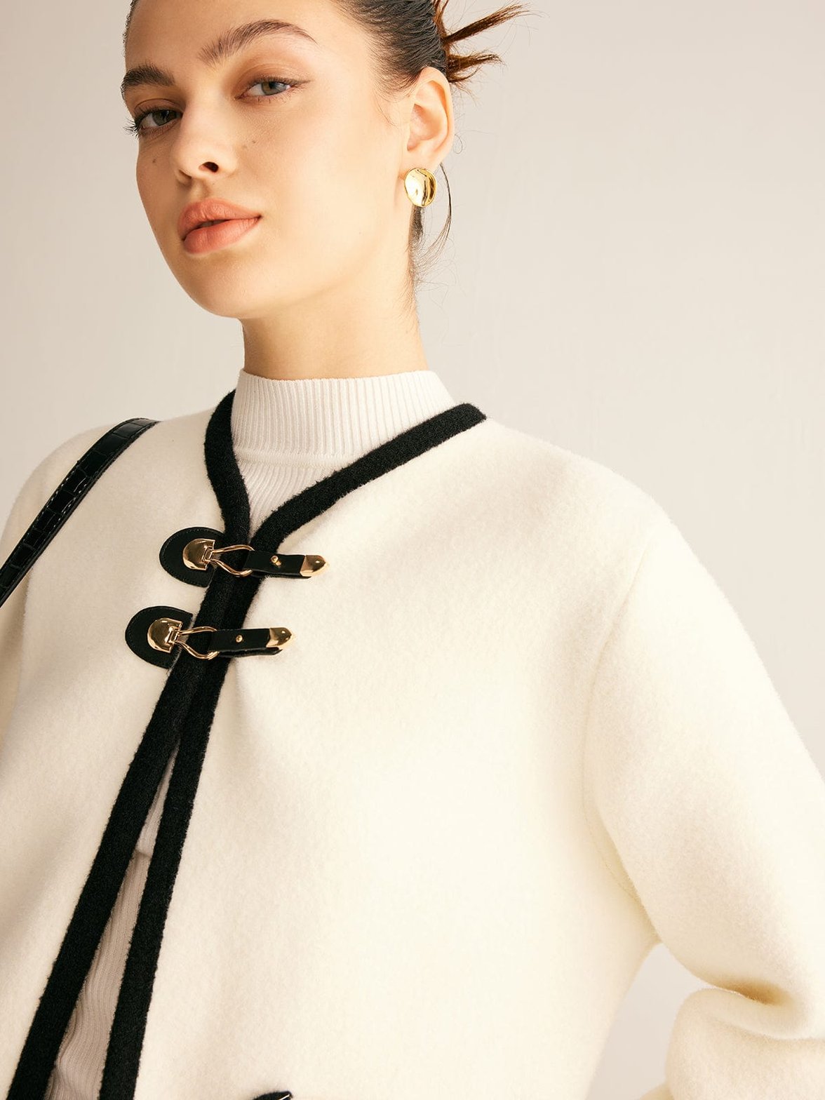 Veste tweed détails contrastés vue de dos étoile