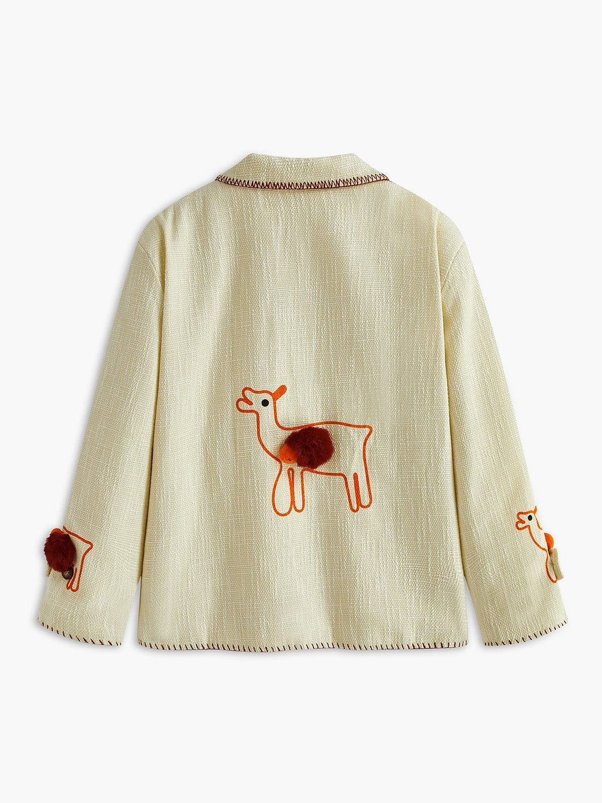 Veste tweed détail broderie étoile