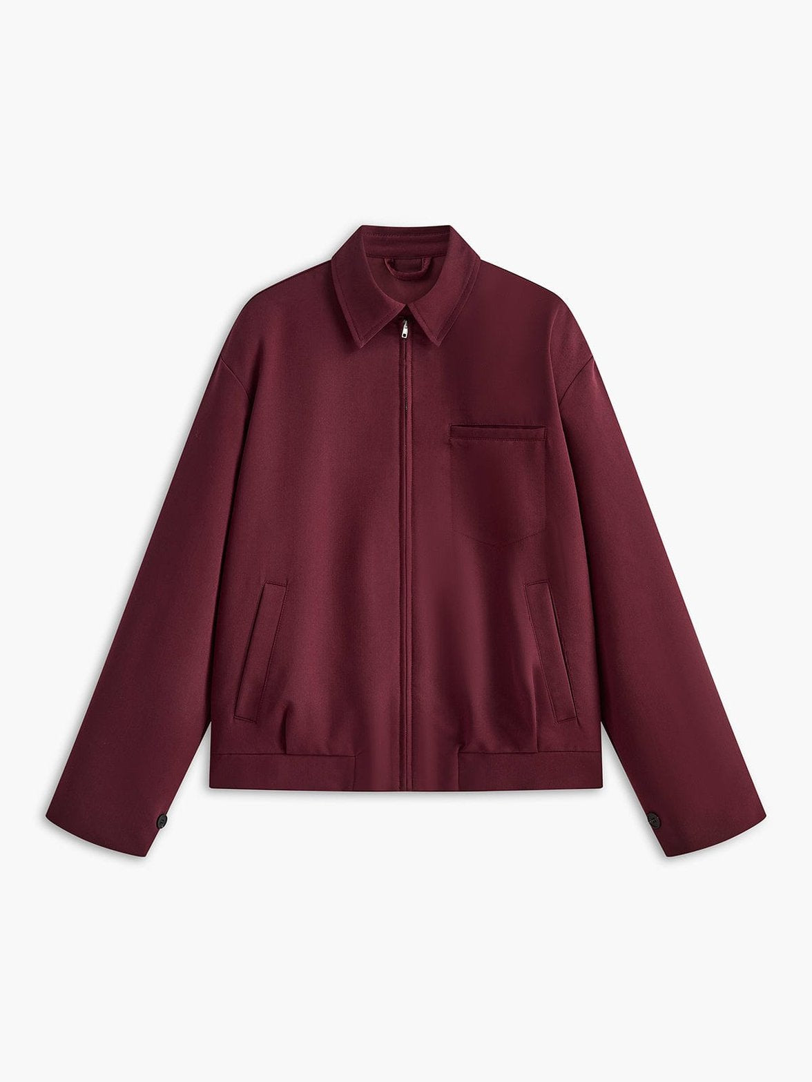 Veste zippée bordeaux élégante soleil