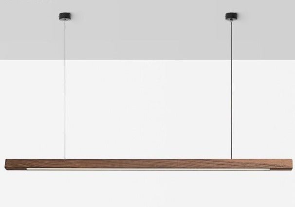Luminaire Suspendu en Bois LED - Éclairage Élégant et Hauteur Réglable