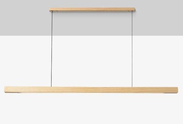 Luminaire Suspendu en Bois LED - Éclairage Élégant et Hauteur Réglable