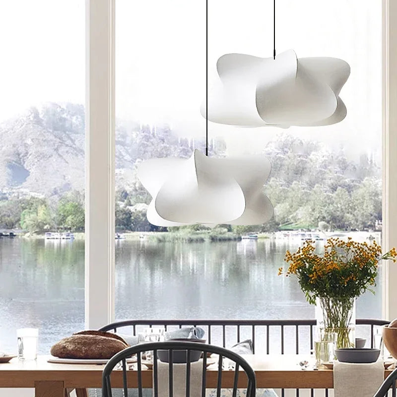 Lampe à Pendentif Japonaise - Design Wabi Sabi en Soie Élégante