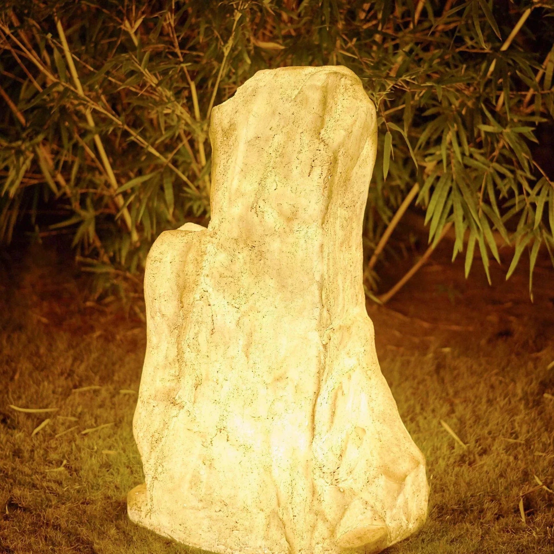 Lumières Solaire de Jardin en Pierre - Éclairage Durable pour Chemins et Jardins