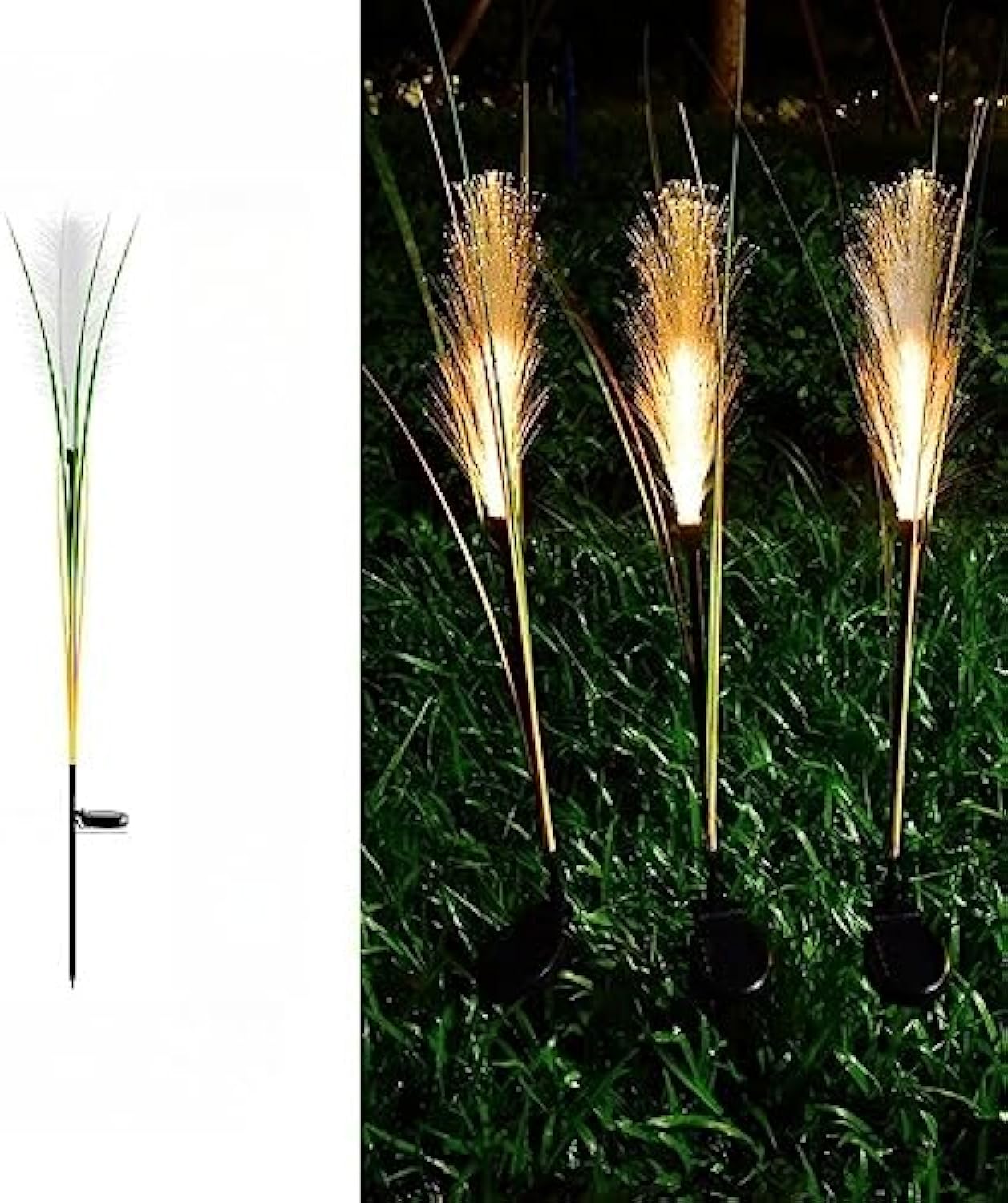 Lumières Solaire d'Extérieur en Roseau - Éclairage Durable et Automatique pour Jardin