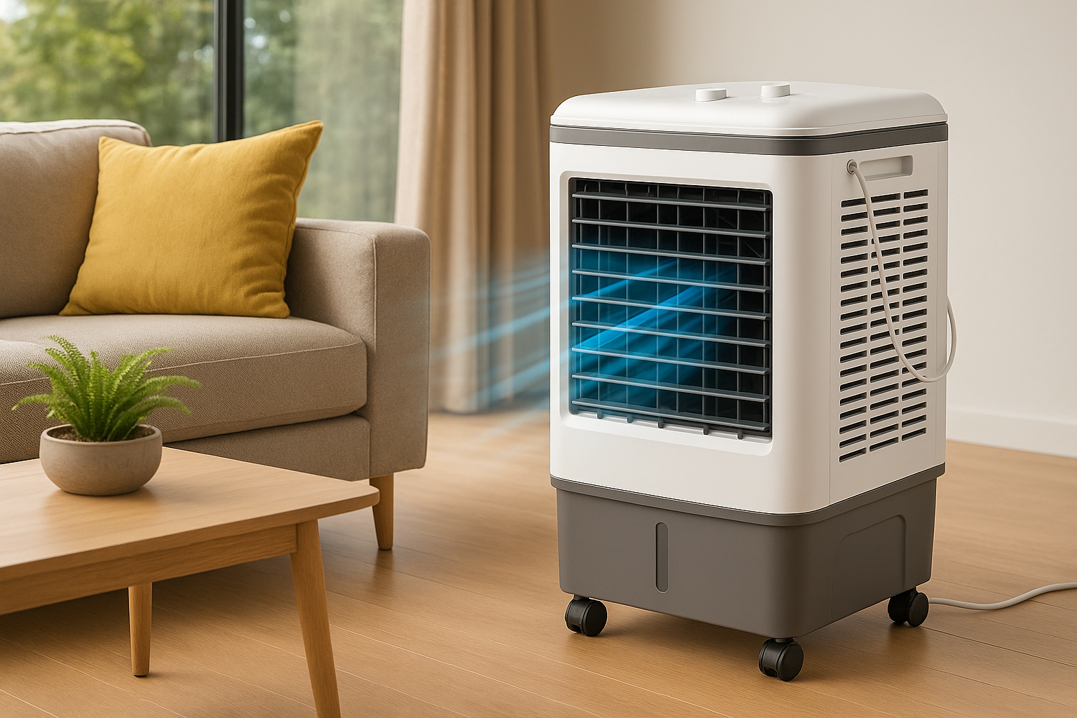 Refroidisseur Évaporatif pour Ateliers - Ventilateur 4-en-1 avec Réservoir de 12 Gallons