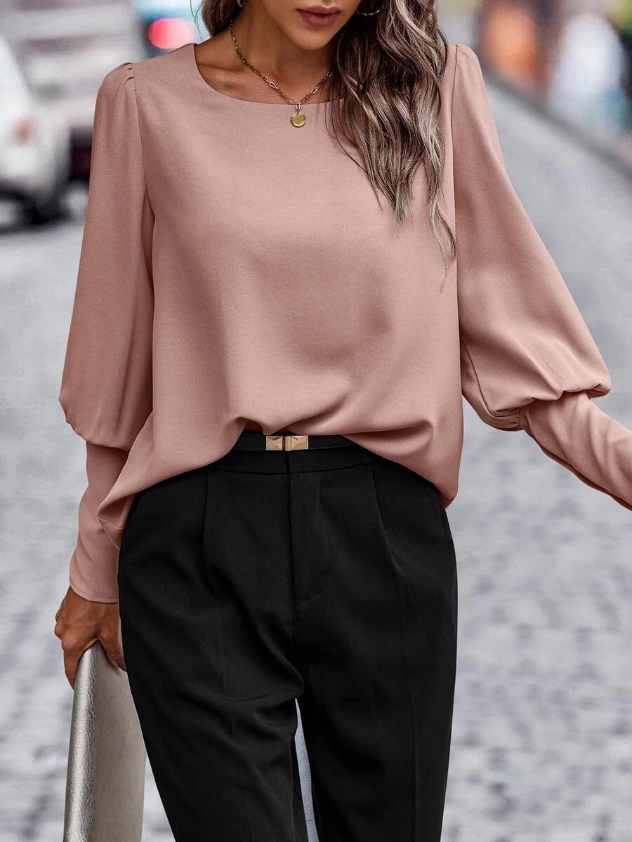 Blouse Femme à Manches Longues - Tissu Doux et Confortable pour Toutes les Occasions