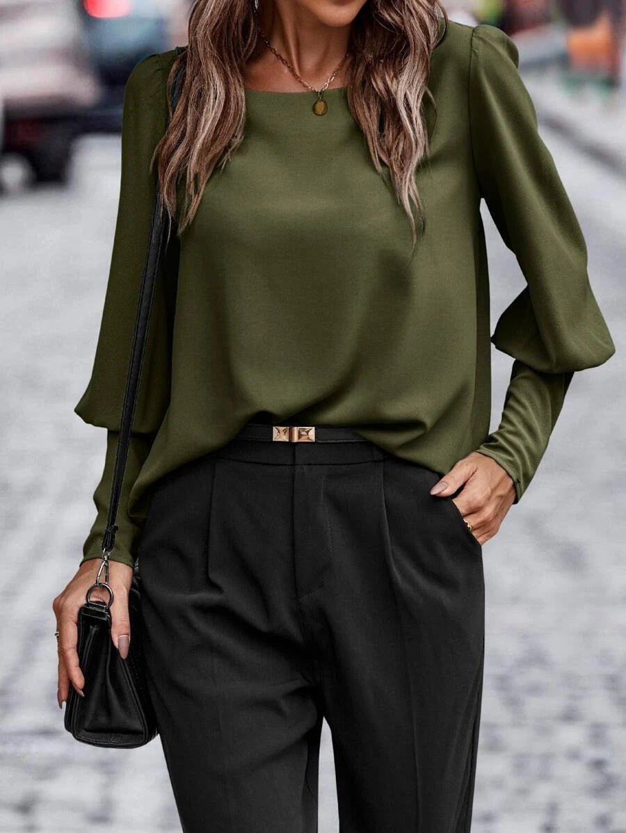 Blouse Femme à Manches Longues - Tissu Doux et Confortable pour Toutes les Occasions
