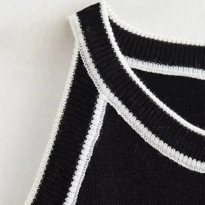 Débardeur Slim Fit Noir - Style Élégant et Polyvalent