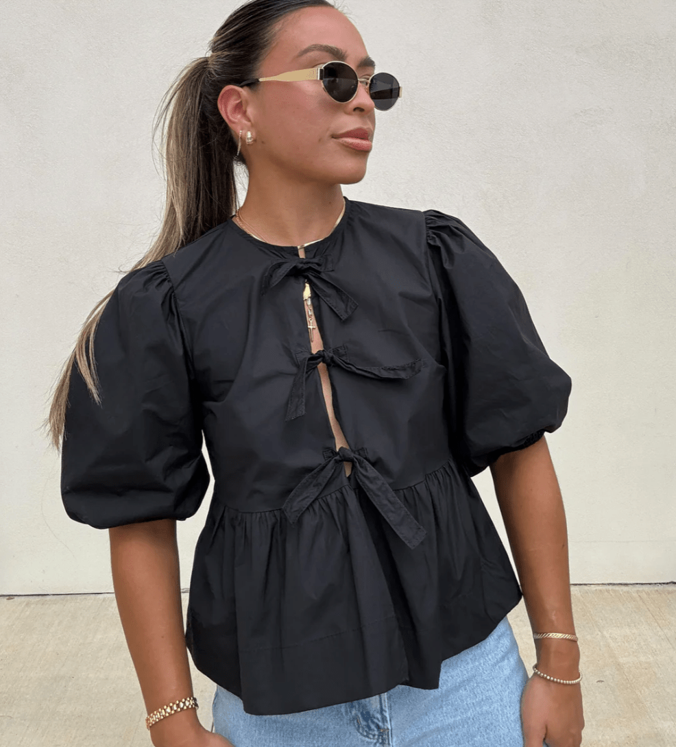 Blouse Femme à Manches Bouffantes - Élégance et Confort au Quotidien