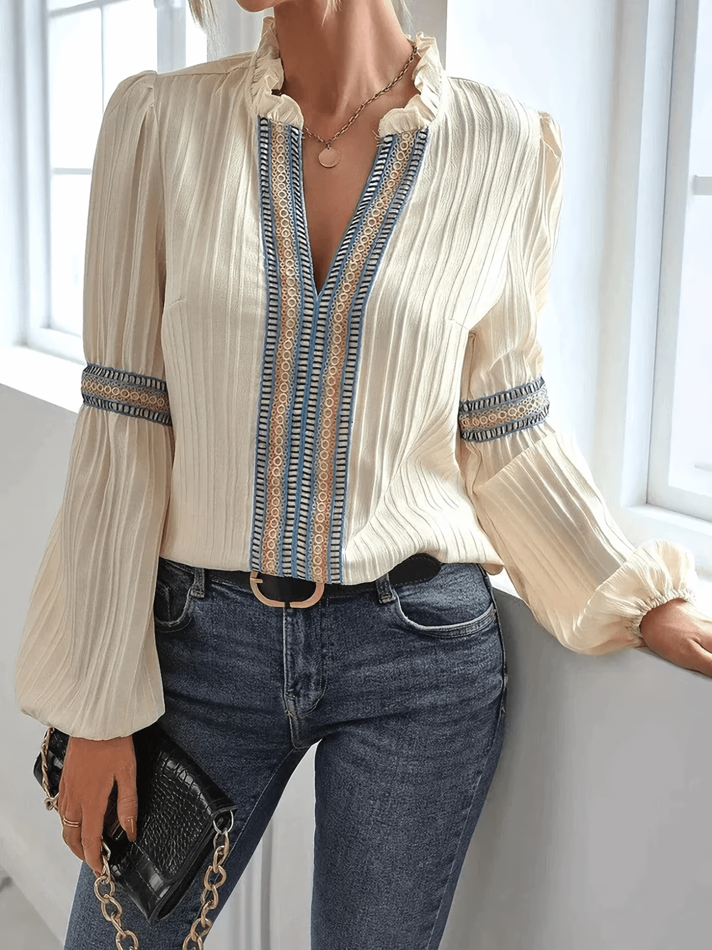 Blouse Femme Manches Longues Légère - Élégance et Confort au Quotidien
