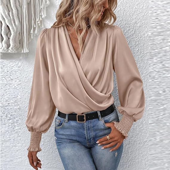 Blouse à Manches Longues Femme - Élégante et Confortable pour Toutes Occasions