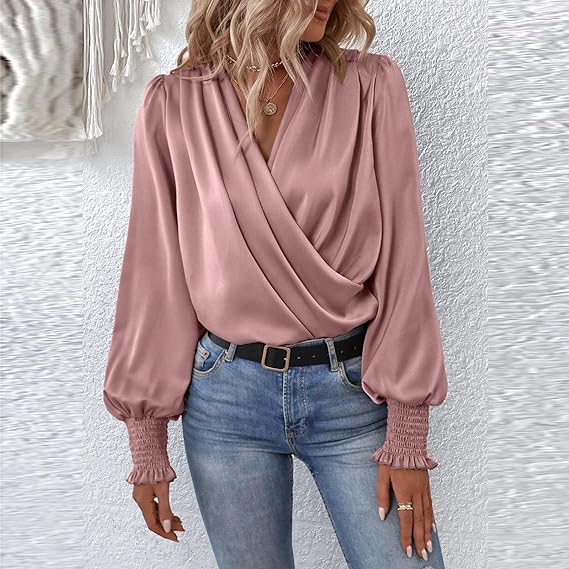 Blouse à Manches Longues Femme - Élégante et Confortable pour Toutes Occasions