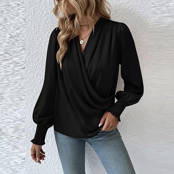 Blouse à Manches Longues Femme - Élégante et Confortable pour Toutes Occasions
