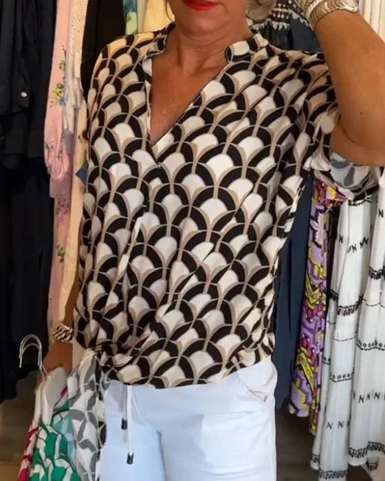 Blouse Imprimée Femme Légère - Tissu Aérien et Style Polyvalent
