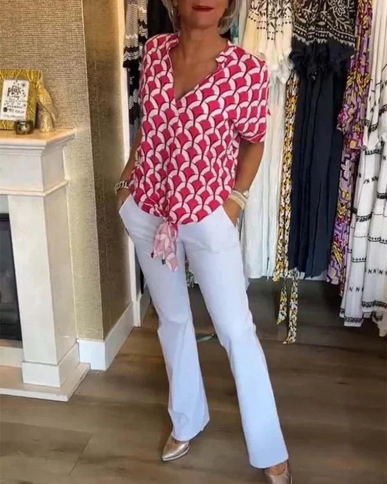 Blouse Imprimée Femme Légère - Tissu Aérien et Style Polyvalent