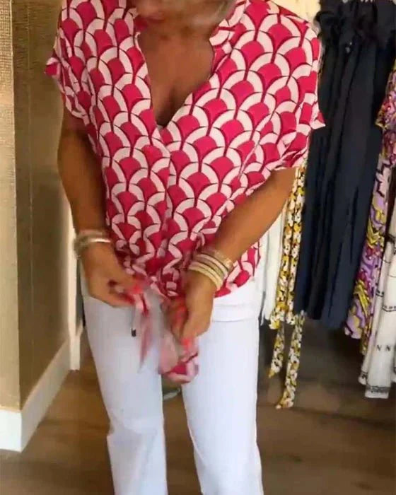 Blouse Imprimée Femme Légère - Tissu Aérien et Style Polyvalent