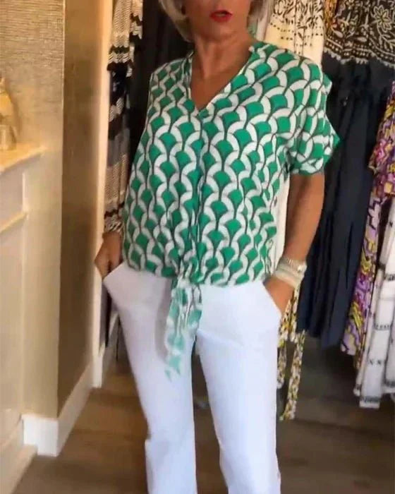 Blouse Imprimée Femme Légère - Tissu Aérien et Style Polyvalent