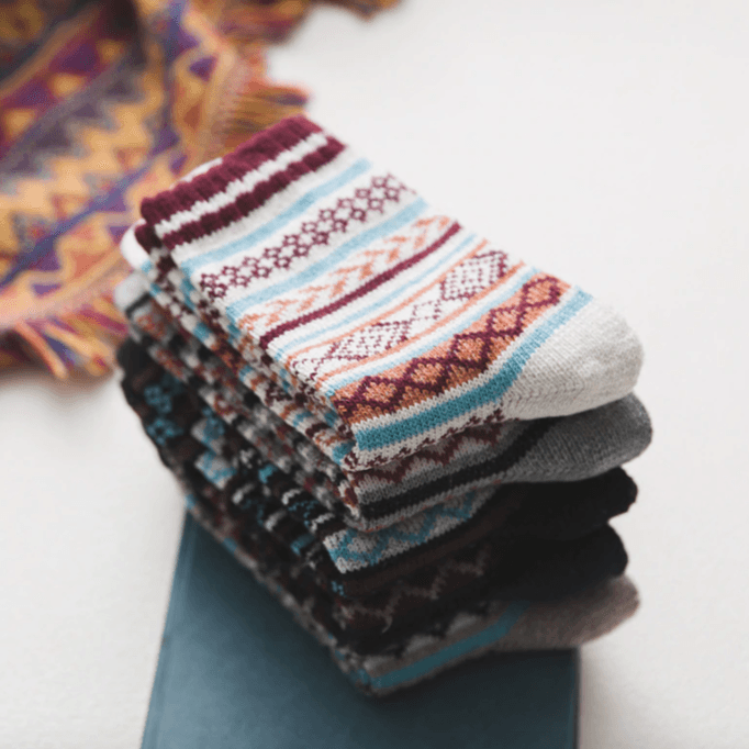 Chaussettes d'Hiver Douces et Durables - Confort Ultime et Design Scandinave