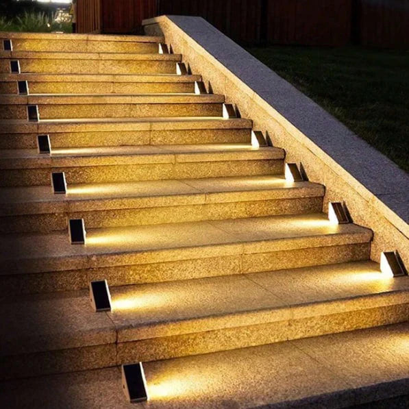 Lumières Solaire pour Escaliers - Éclairage LED Économe et Résistant aux Intempéries
