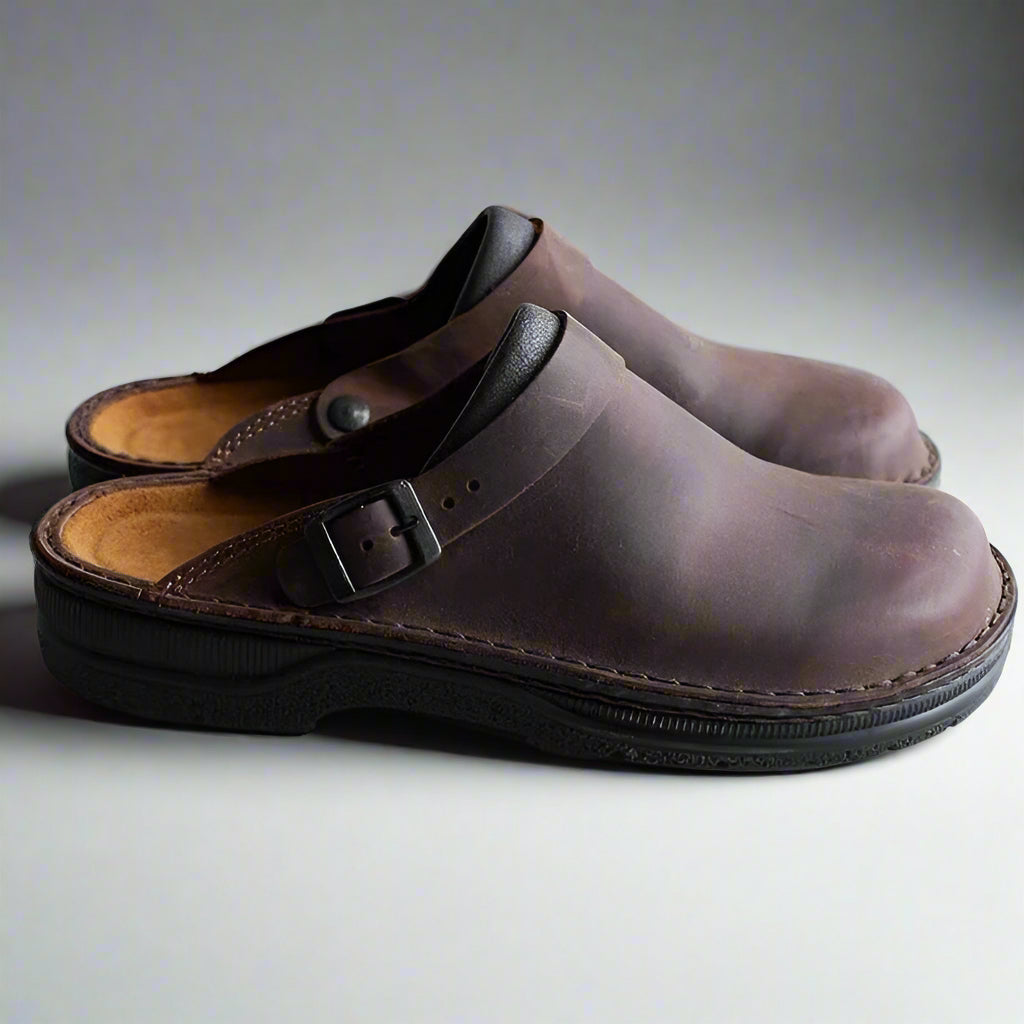 Sabots en Cuir pour Femmes - Boucle Réglable et Confort Optimal