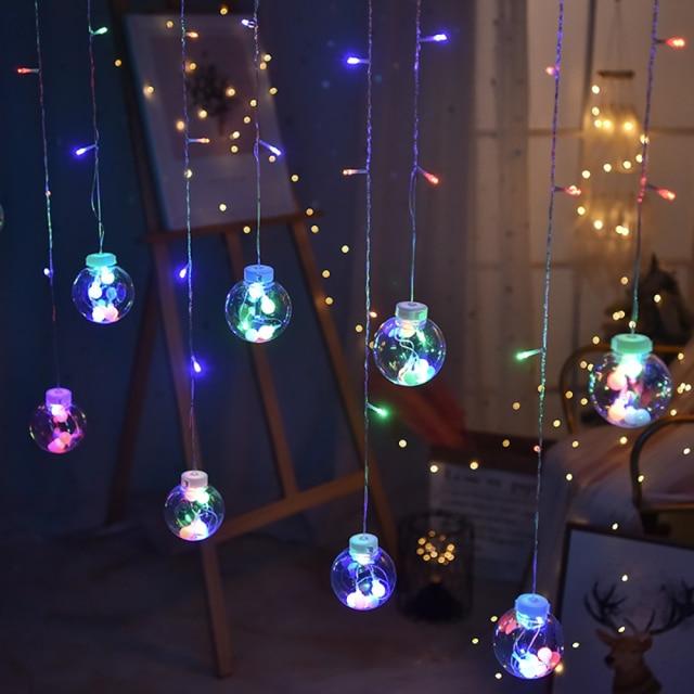 Luminaires Suspendus LED pour Extérieur - Ambiance Blanc Chaud et Multicolore