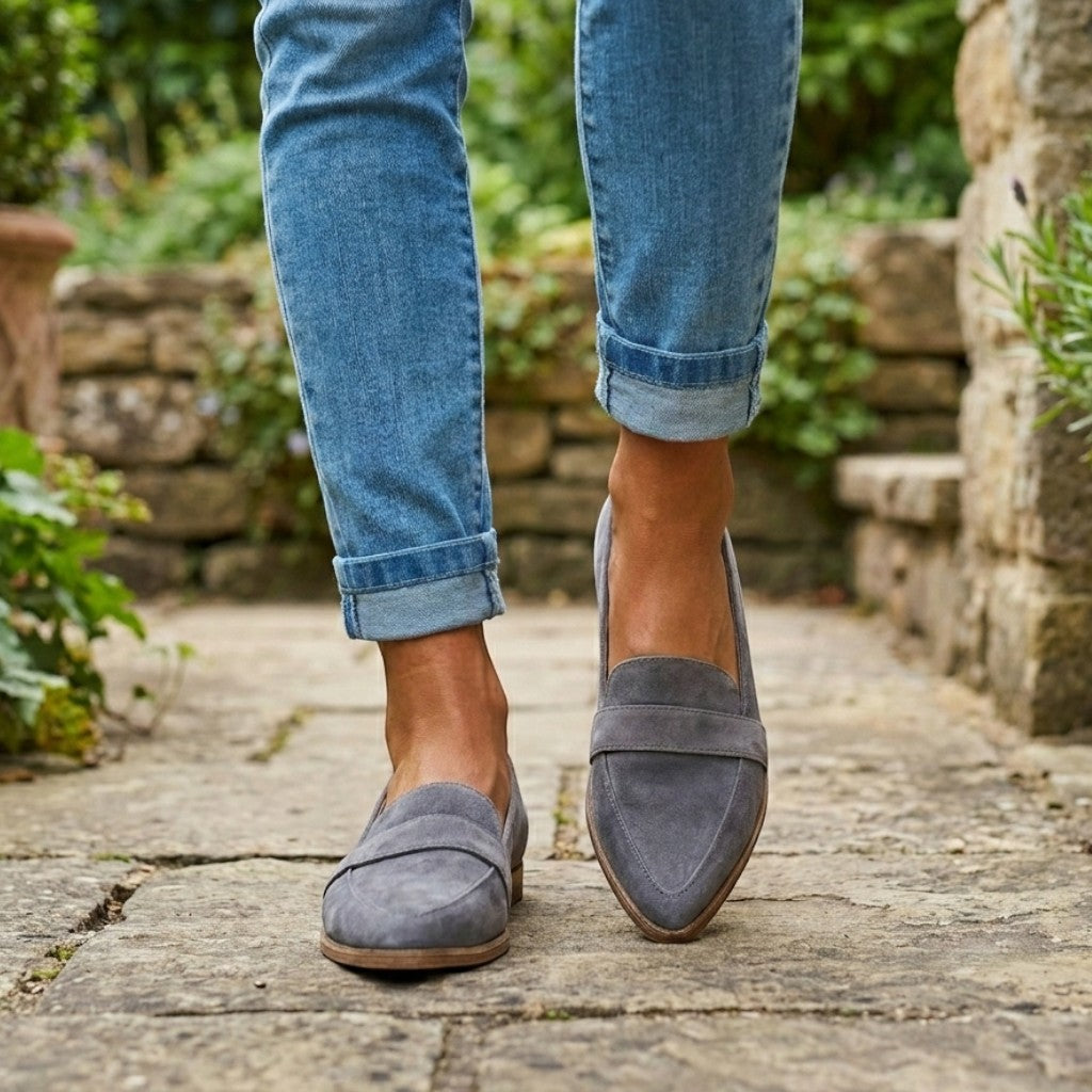 Mocassins cuir épurés semelle rembourrée confort quotidien femme