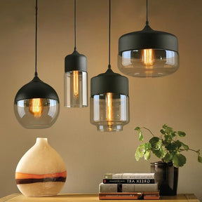 Éclairage Loft Chic Moderne - Lampe en Fer et Verre de Qualité