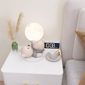 Lampe Ourson en Forme de Lune - Veilleuse Apaisante et Décorative