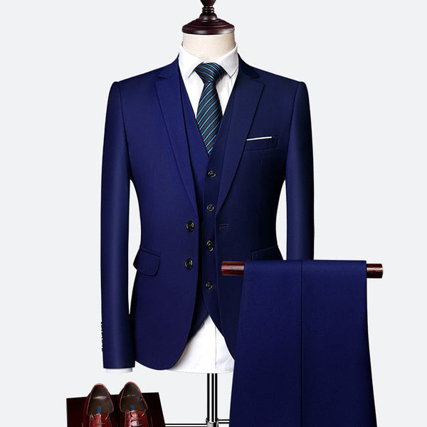 Costume Ajusté 3 Pièces pour Hommes - Élégance et Confort pour Événements Formels